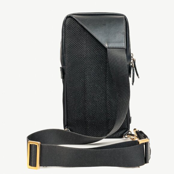 Fendi Monster Black Leather & Nylon Sling Bag - Picture 4 of 12